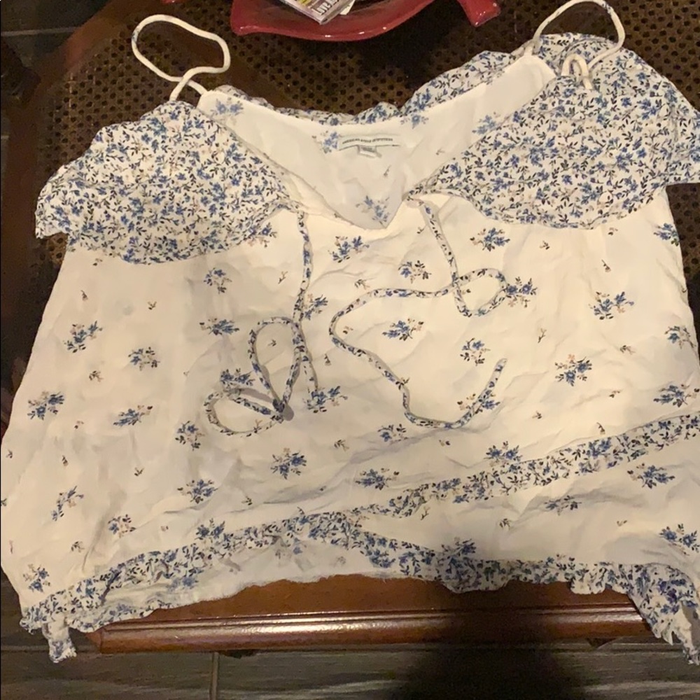 White floral tank top